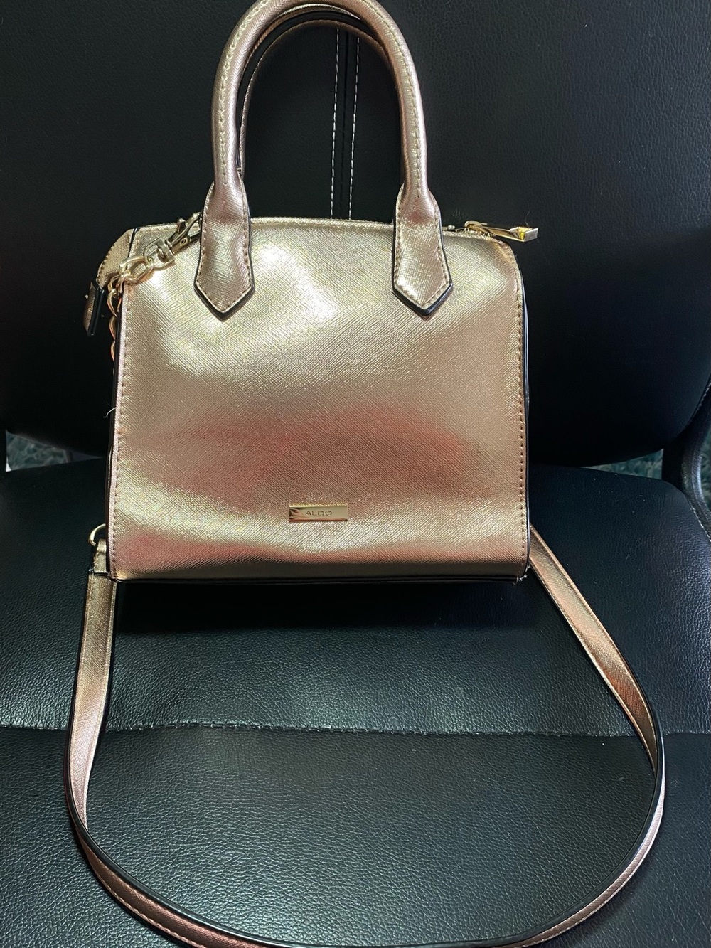 ALDO Rose Gold Mini Satchel Bag